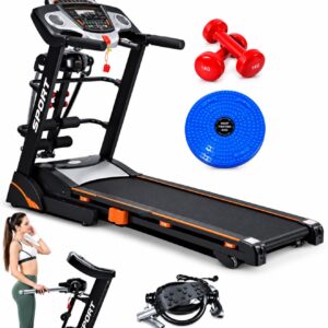 ELECTRIC HOME TREADMILL WITH ACCESSORIES
